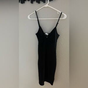H&M Black Ribbed Dress - Size XS